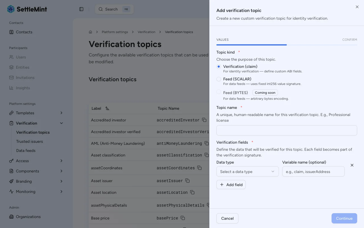 Add topic form