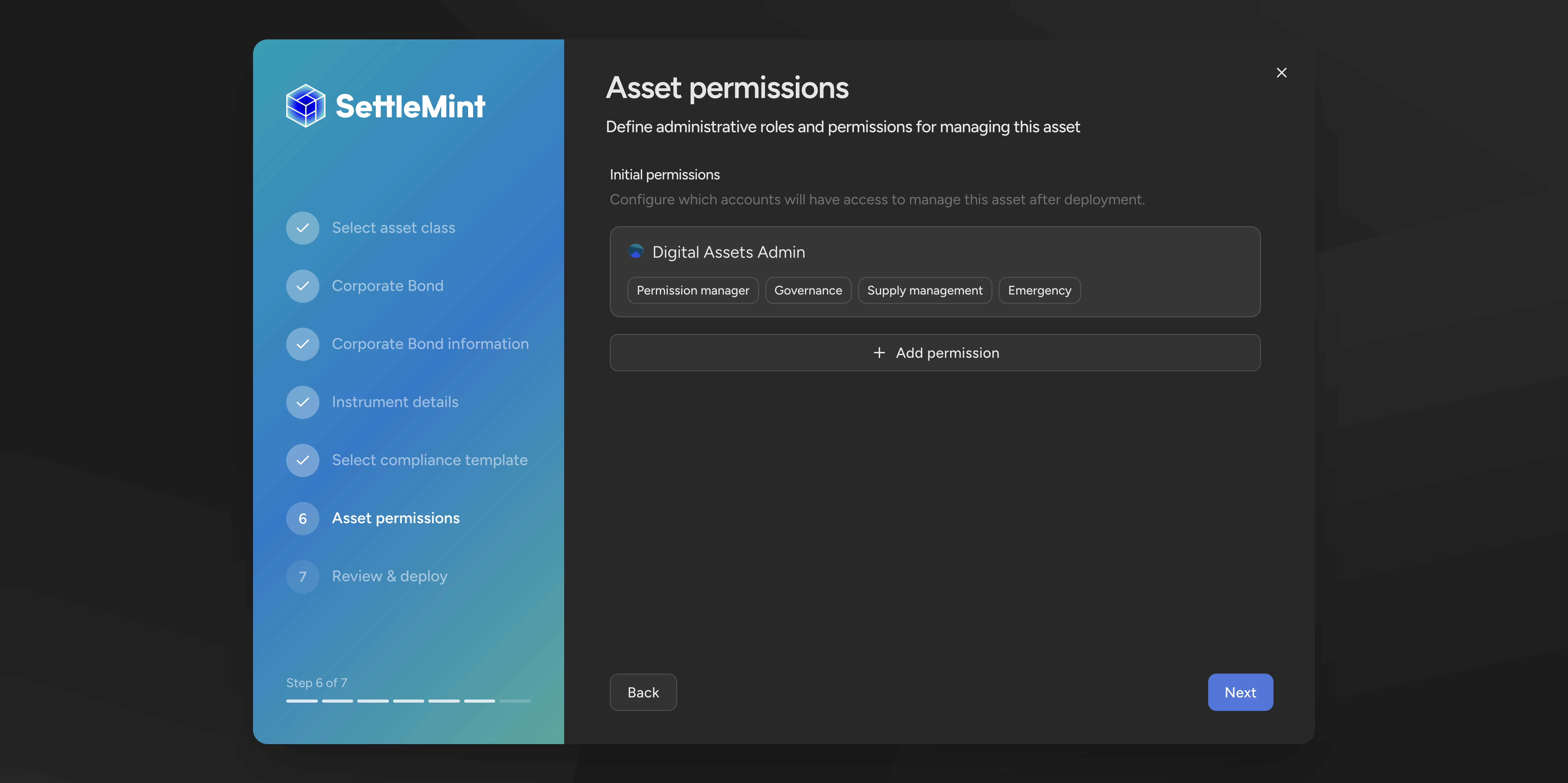 Role-based access control configuration for asset operations